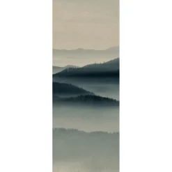 Fototapete Panel Vlies Bäume Nebel beige blau Premium