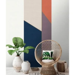 Fototapete Panel Vlies Geometrie Retro blau Premium
