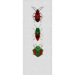 Fototapete Panel Vlies Wanzen Textil grau grün Premium