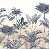 Fototapete Rasch Farne Blau Beige 556230 Lirico