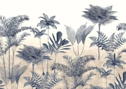 Fototapete Rasch Farne Blau Beige 556230 Lirico