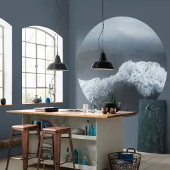 Fototapete rund Guido Maria Kretschmer Welle blau grau