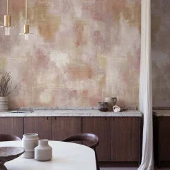 Fototapete Shabby Putz Optik Rot Beige Creme ML4201