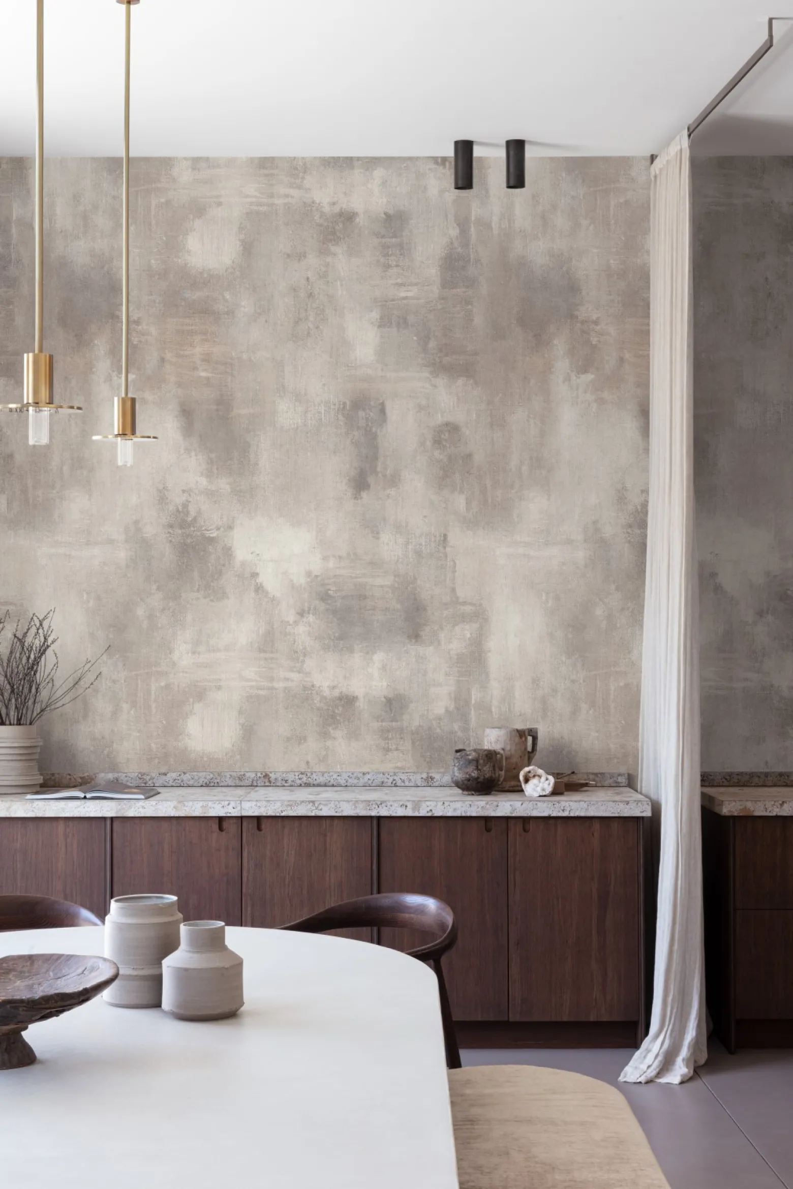 Fototapete Shabby Putz Optik Grau Beige Creme ML4202