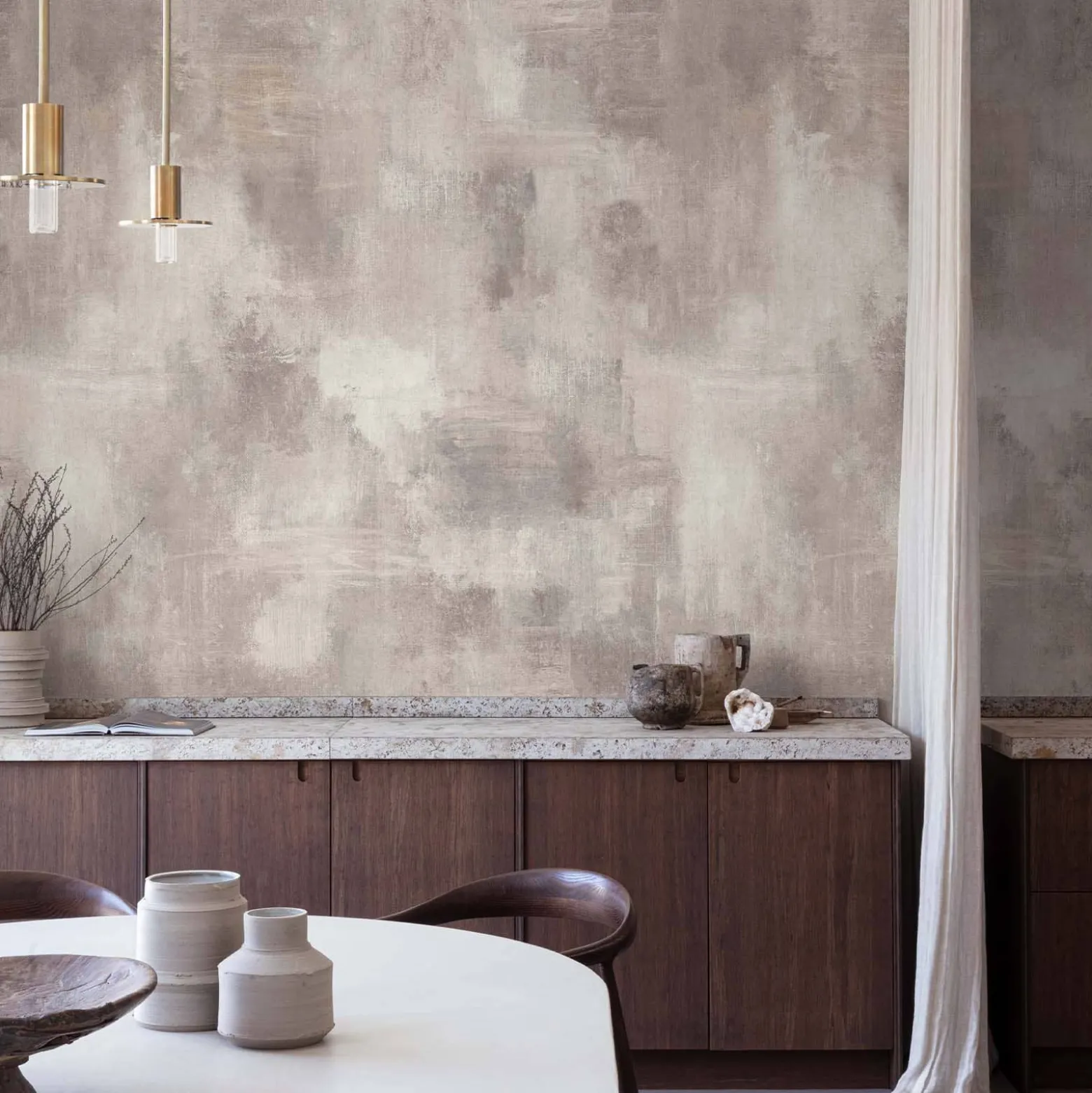 Fototapete Shabby Putz Optik Grau Beige Creme ML4202