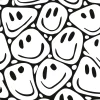 Fototapete Smileys Abstrakt Schwarz Weiß ML3101