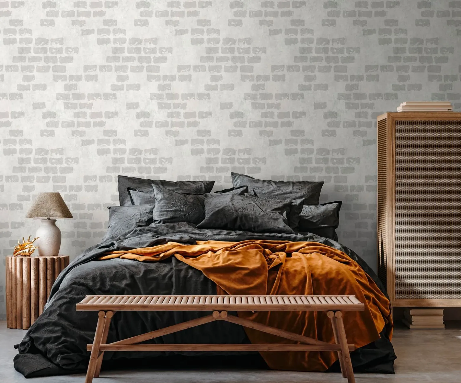 Fototapete Steinwand Urban Grau Beige 39825-1