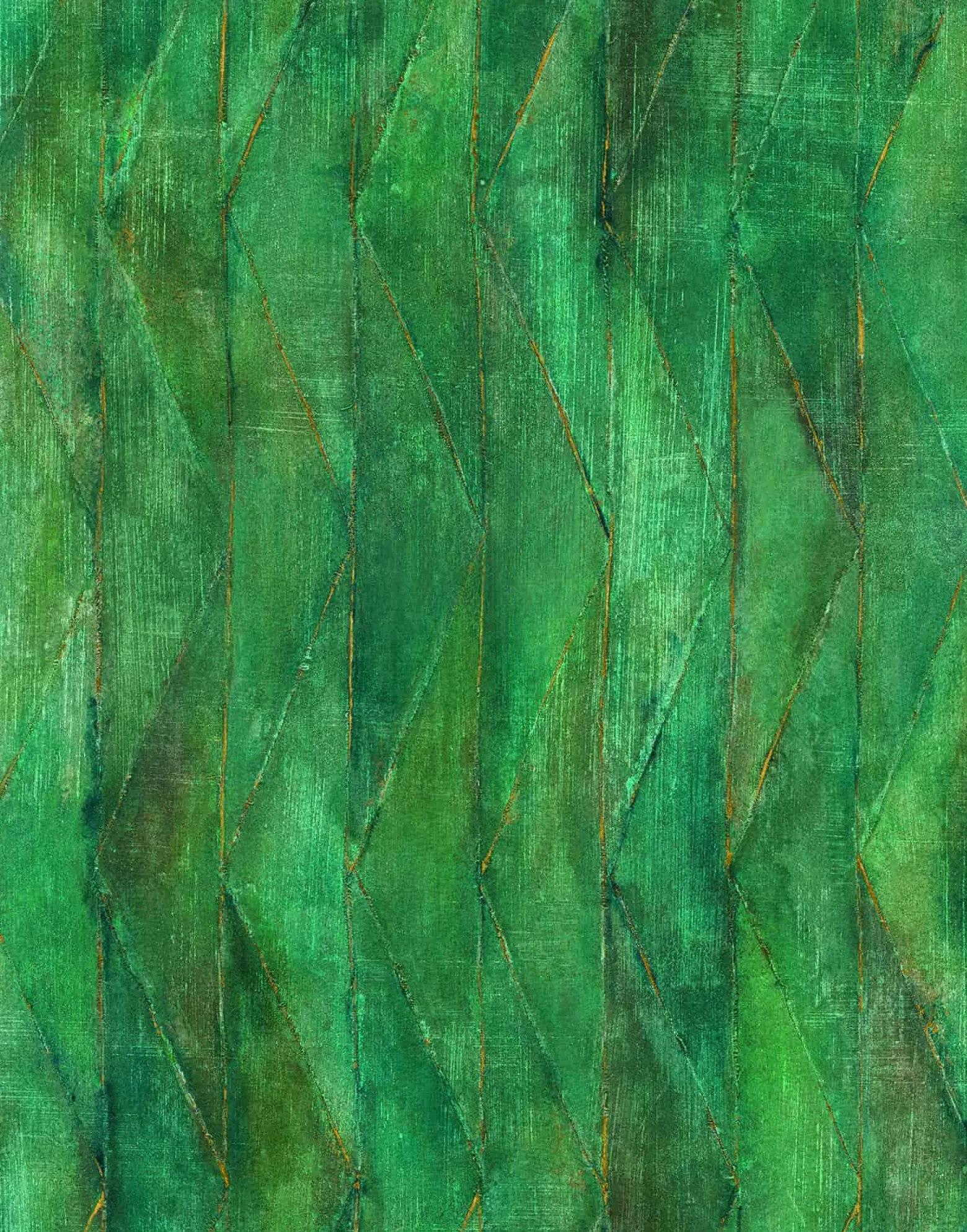 Fototapete Textil Vintage Dreiecke Grafisch grün Marburg