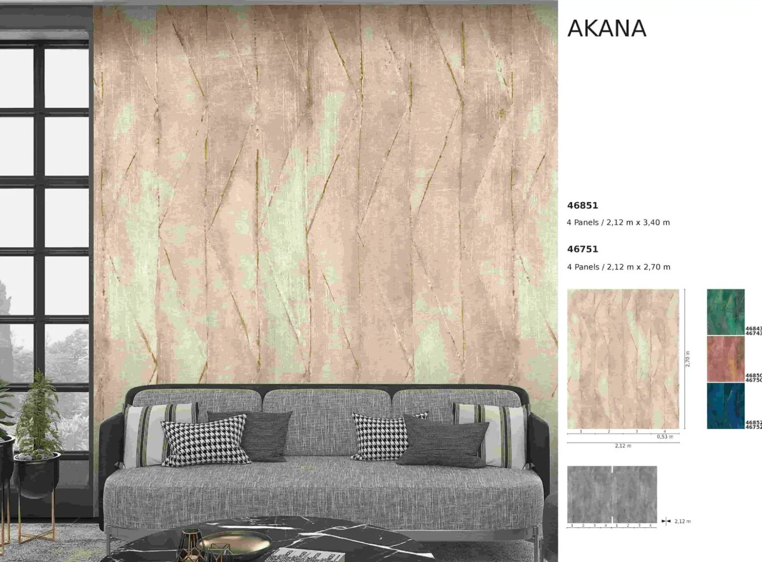 Fototapete Textil Vintage Dreiecke Grafisch beige Marburg