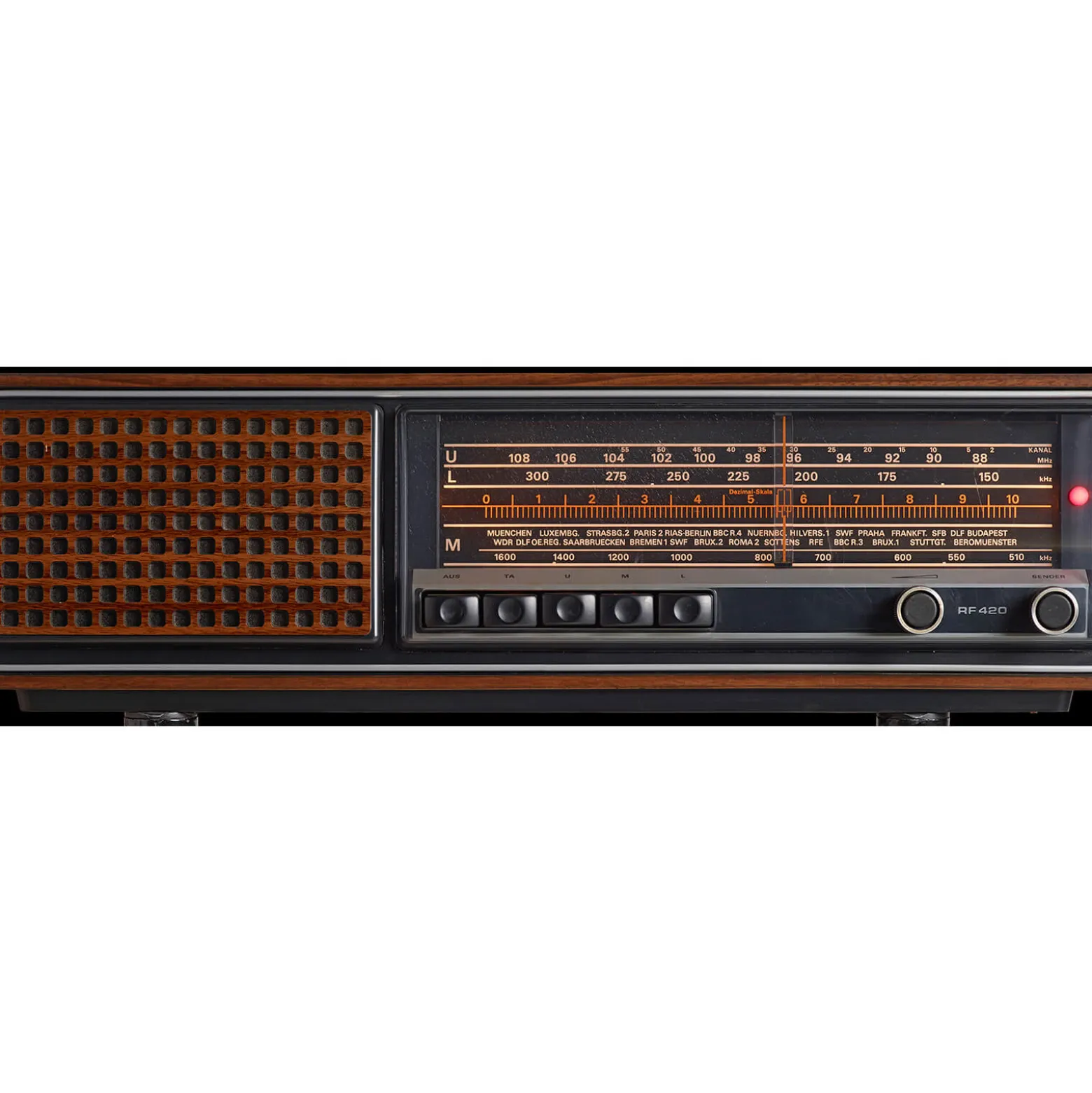 Fototapete Vlies Altes Radio Retro braun schwarz