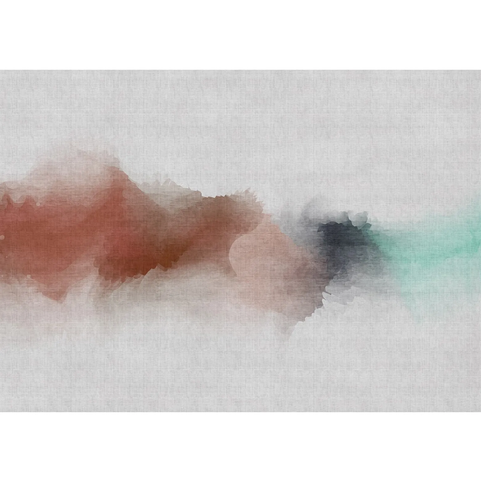 Fototapete Vlies Aquarell Kunst grau rot Premium