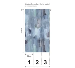 Fototapete Vlies Aquarell Optik Blau Grau 78207-2