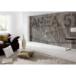 Fototapete Vlies Area 51 Draht Wand braun