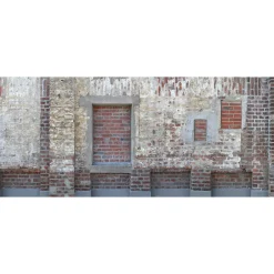 Fototapete Vlies Backsteine Mauer creme rot