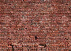 Fototapete Vlies Backstein-Mauer rot-braun Designwalls