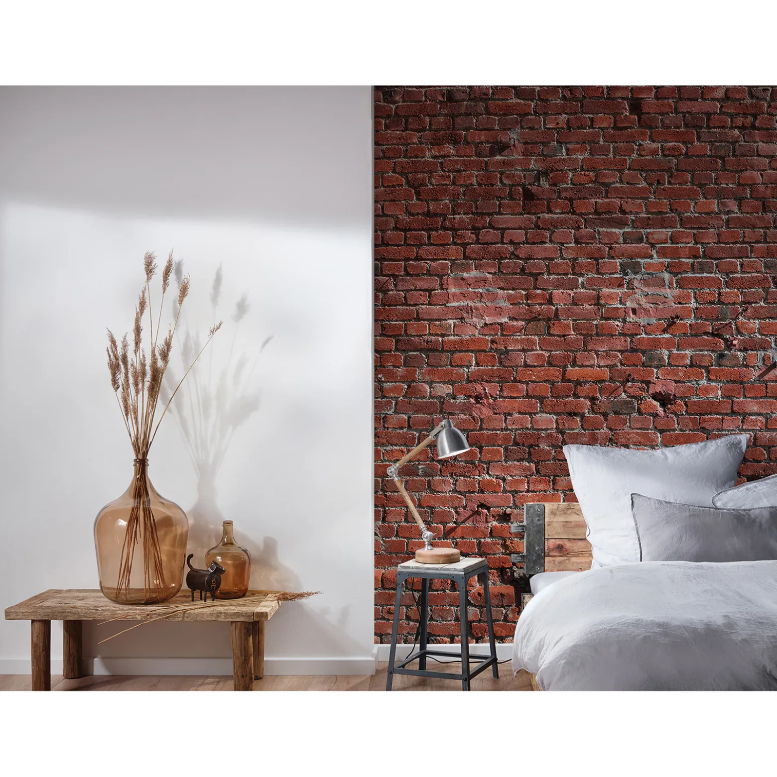 Fototapete Vlies Backstein-Mauer rot-braun Designwalls