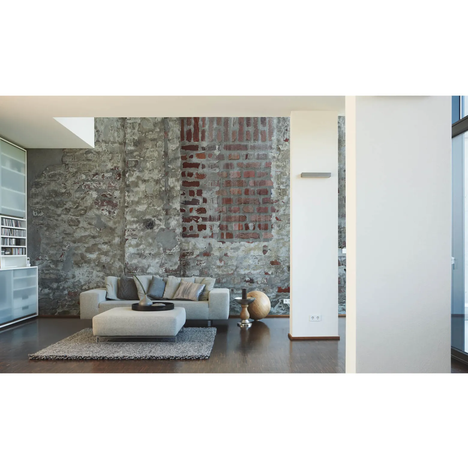 Fototapete Vlies Backstein Mauer braun creme
