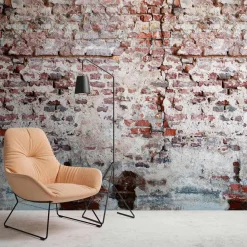 Fototapete Vlies Backstein Mauer Vintage grau 38335-1