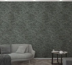 Fototapete Vlies Barock 3D Ornamente anthrazit 47235