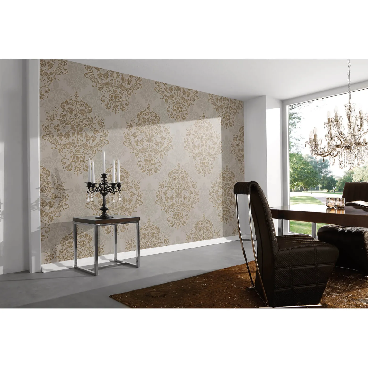 Fototapete Vlies Barock Ornamente beige braun