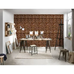 Fototapete Vlies Barock Ornamente braun
