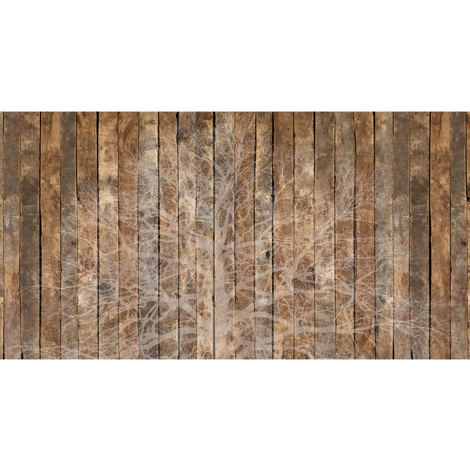 Fototapete Vlies Baum Holz Planken beige braun