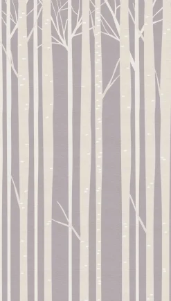 Fototapete Vlies Baumstämme Birke taupe beige 38295-1