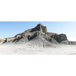 Fototapete Vlies Berge Felsen Wüste grau blau