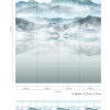 Fototapete Vlies Berge Nebel Landschaft blau weiß 47224