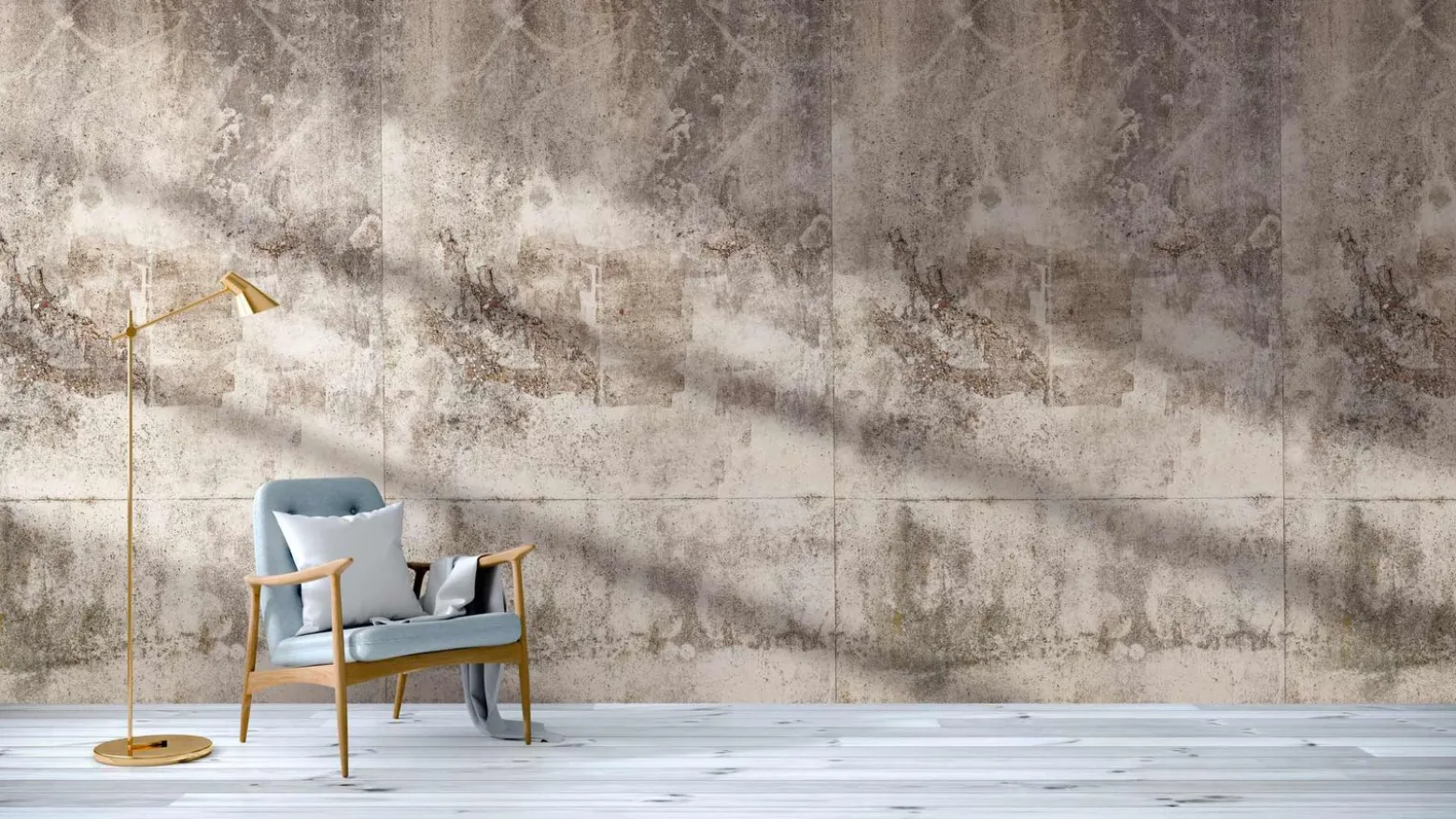 Fototapete Vlies Beton Putz Mauer grau braun 38339-1