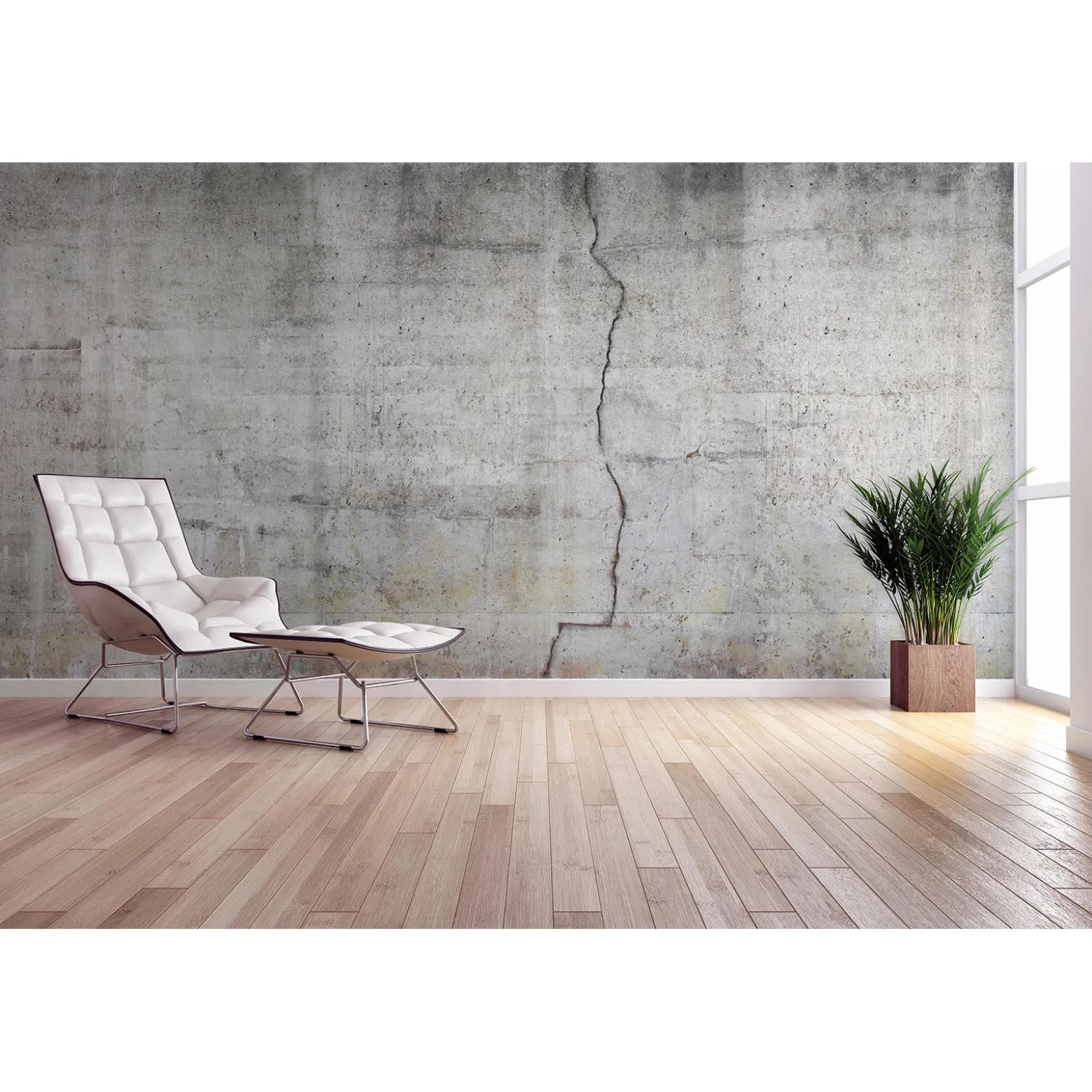 Fototapete Vlies Beton Riss Stein grau silber