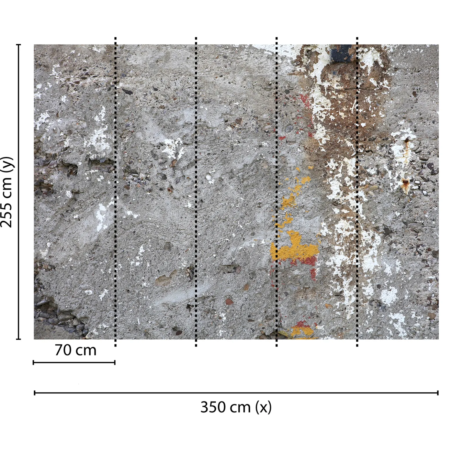 Fototapete Vlies Beton Stein Mauer grau braun