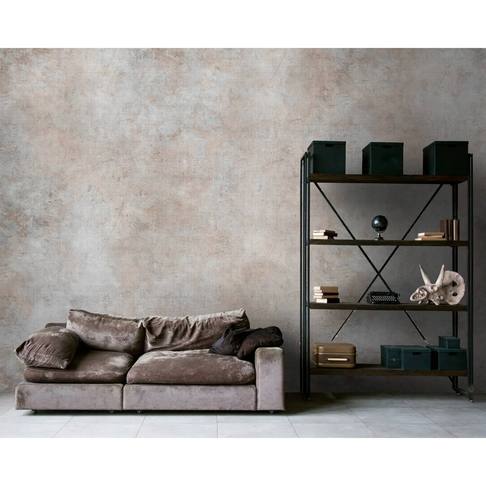 Fototapete Vlies Beton Vintage grau braun Premium
