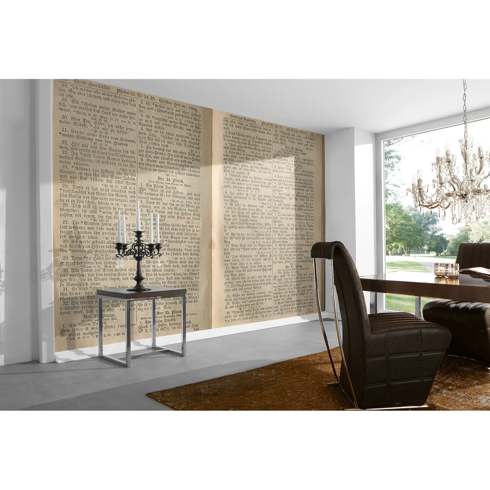 Fototapete Vlies Bibel Buch Psalm 23 beige