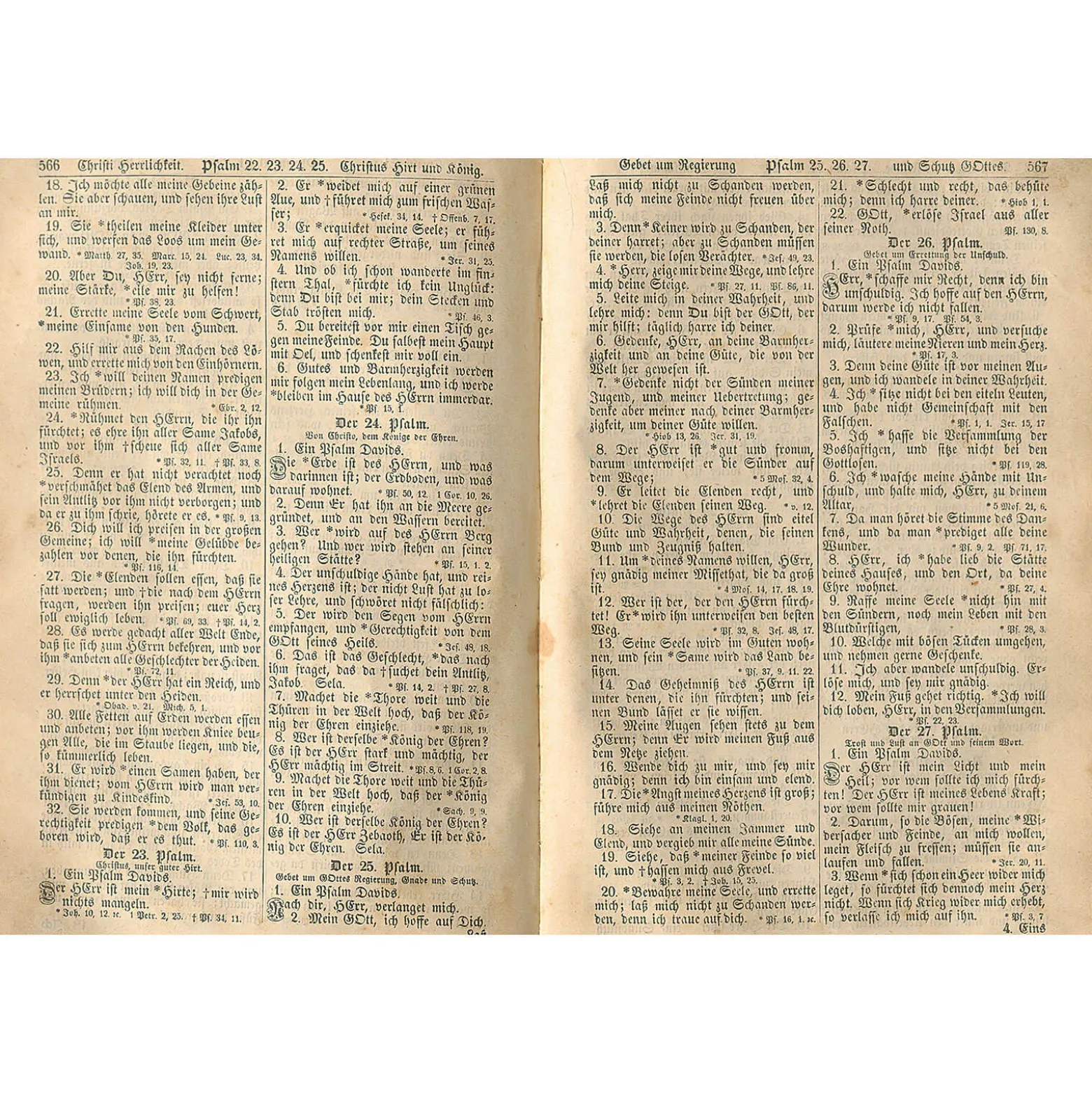 Fototapete Vlies Bibel Buch Psalm 23 beige