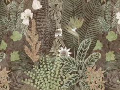 Fototapete Vlies Blätter Dschungel grün braun 38243-1