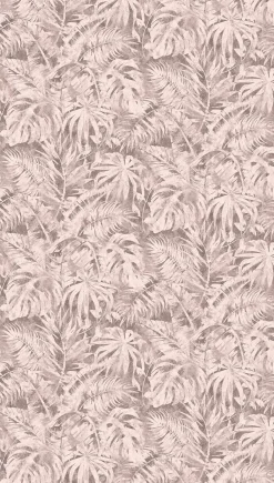 Fototapete Vlies Blätter Dschungel Vintage Rosa Grau 79145-7