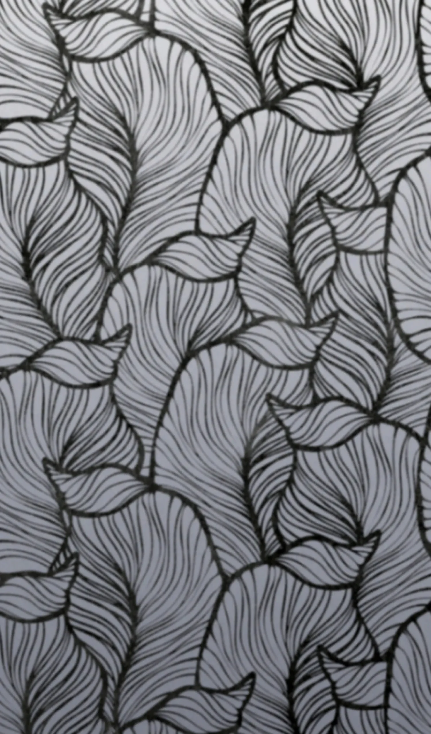 Fototapete Vlies Blätter Grafisch Floral grau 47243