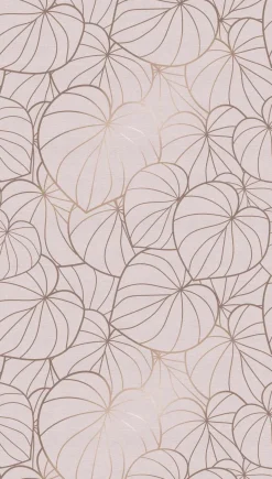 Fototapete Vlies Blätter Grafik Floral rosa gold 38280-1