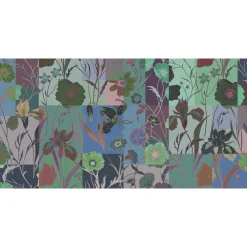 Fototapete Vlies Blumen blau grün violett Premium