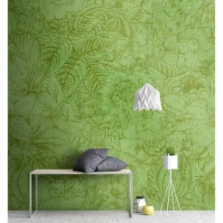 Fototapete Vlies Blumen Botanik grün braun Premium