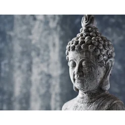 Fototapete Vlies Buddha Asia Skulptur blau grau