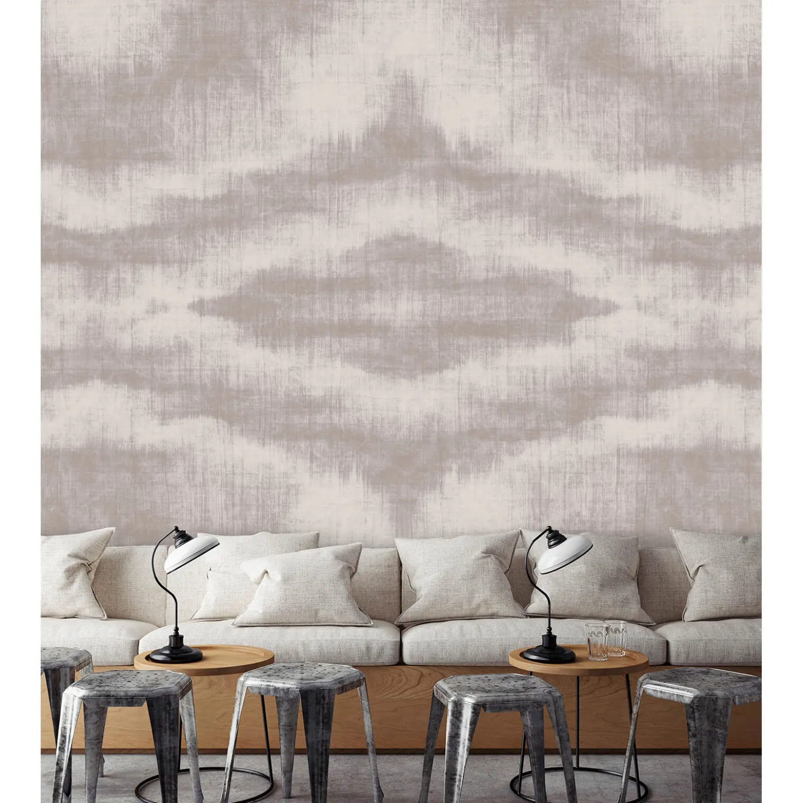 Fototapete Vlies Canvas-Muster Rauten grau Premium