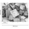 Fototapete Vlies 3D Beton Blöcke Steine grau
