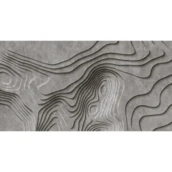 Fototapete Vlies 3D Beton Canyon Grau Schwarz Premium