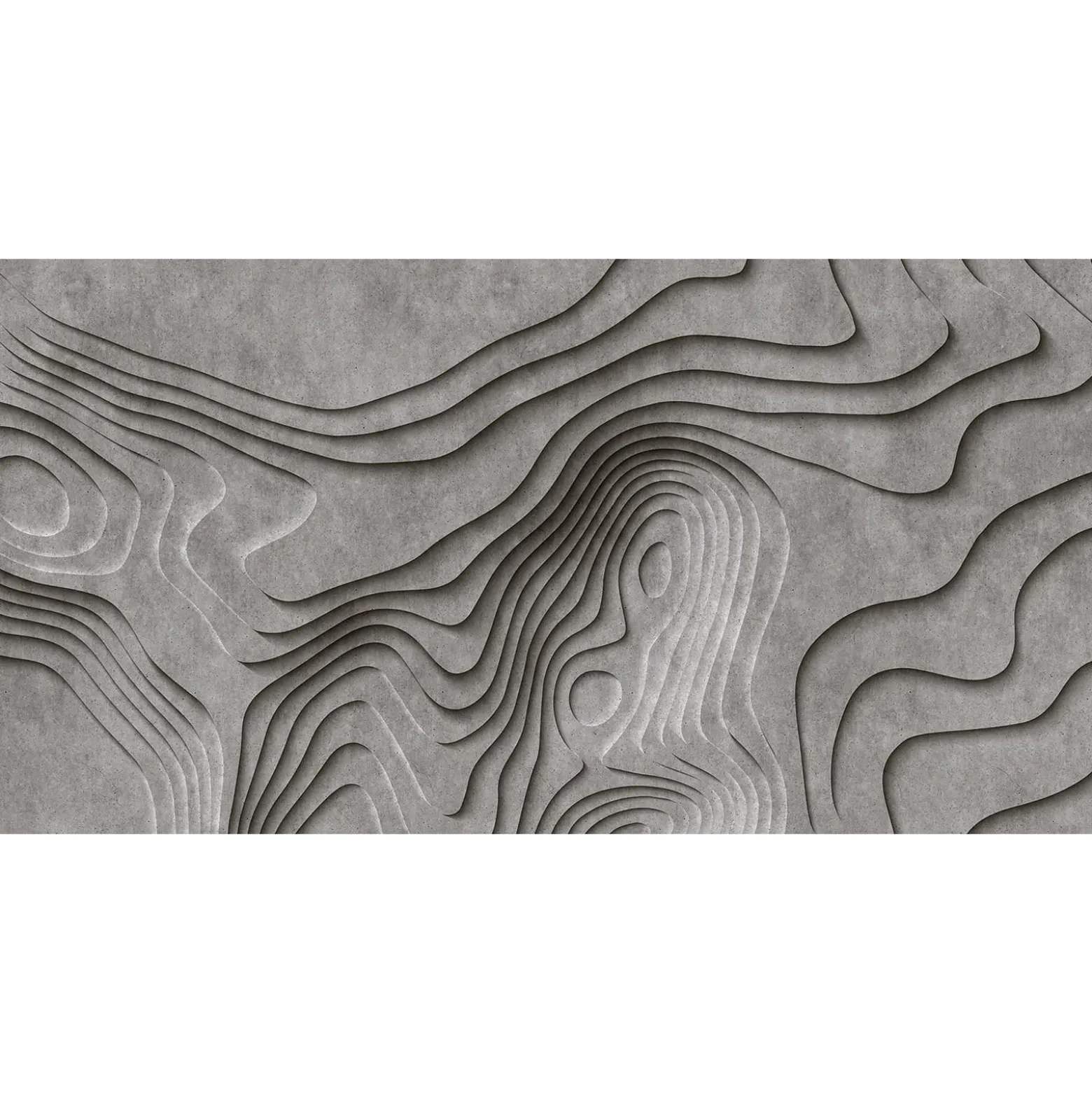 Fototapete Vlies 3D Beton Canyon Grau Schwarz Premium