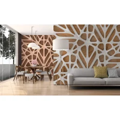 Fototapete Vlies 3D Design Holz weiß braun Designwalls