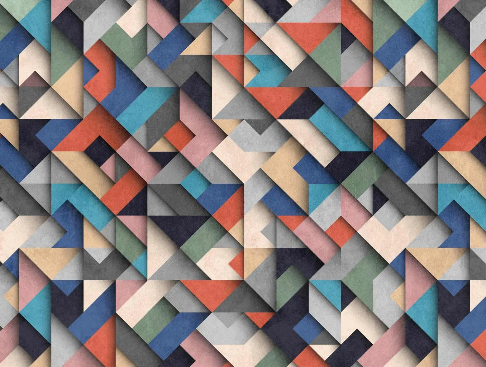 Fototapete Vlies 3D Grafik Geometrie bunt 38287-1