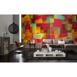 Fototapete Vlies 3D Grafisch Tetris Steine bunt