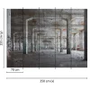 Fototapete Vlies 3D Pfosten Beton Industrial grau kupfer